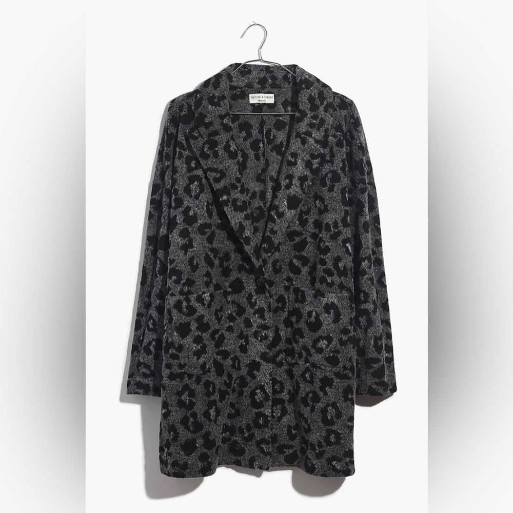 Madewell Texture & Thread Blazer Coat in Jungle Cat
